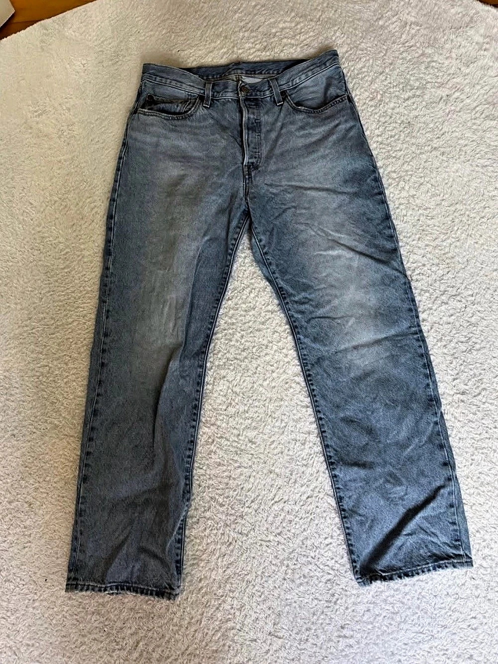 Straight Leg Blue Jeans